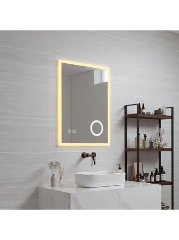 pro.tec LED-Badezimmerspiegel Scafa in Weiß (H)80cm (B)60cm