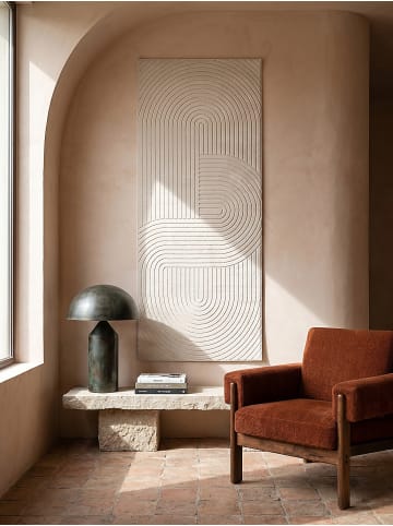 KADIMA DESIGN Teppich Outdoor Geometrisch pflegeleicht Balkon Terrasse Outdoor in Creme