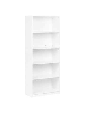 Beliani Bücherregal ZEHNA in Weiß - (W) 80 x (H) 195 x (L) 40 cm