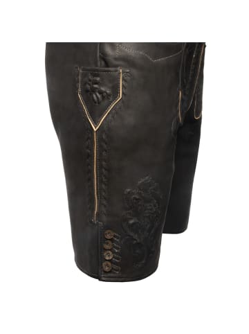 Maddox Country Lederhose Ursins in schwarz