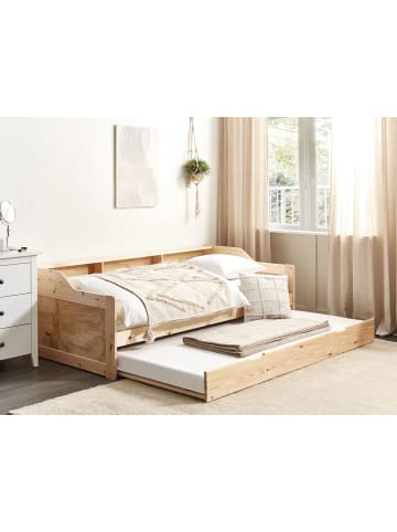 Beliani Tagesbett EDERN in Braun - (W) 105 x (H) 66 x (L) 206 cm