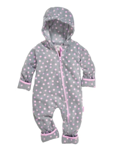 Playshoes Fleece-Overall Punkte in Grau