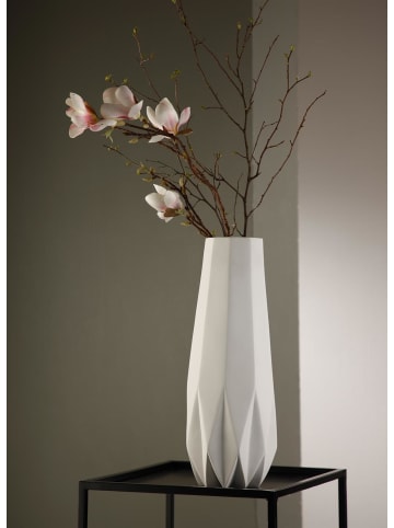 Goebel Vase Polygono Star 41 cm weiß in weiß