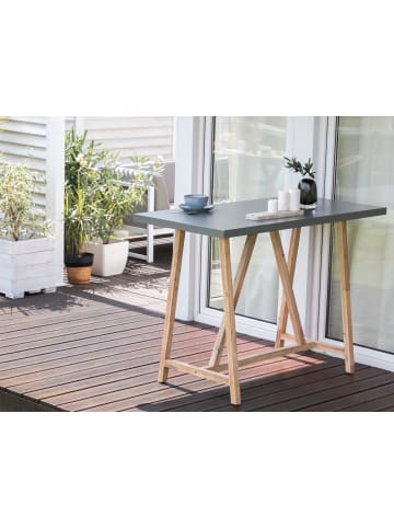 Beliani Gartentisch TALAMONE in Braun/Grau - (W) 70 x (H) 100 x (L) 140 cm