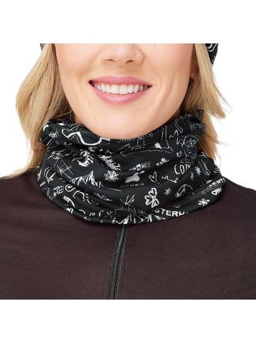Krimson Klover W ILLUSTRATED NECK GAITER in Schwarz