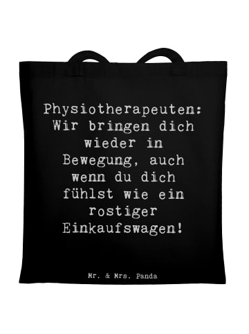 Mr. & Mrs. Panda Tragetasche Spruch Physiotherapeut Bewegung mit... in Schwarz