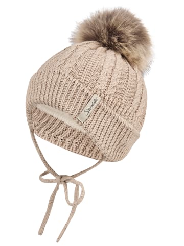 Sterntaler Strickmütze Zopfmuster in sand