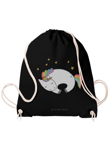 Mr. & Mrs. Panda Jutebeutel Einhorn Nacht ohne Spruch in Schwarz