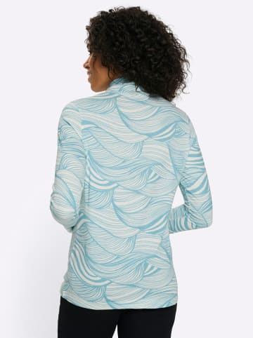 Sieh an! Langarm-Shirt in ozean-ecru-bedruckt