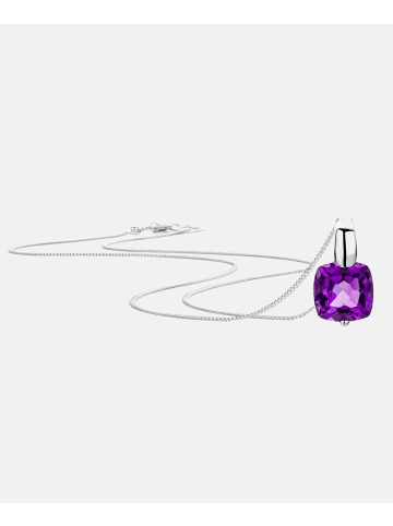 Diamant L'éternel Halskette mit Anhänger aus 375 Weißgold