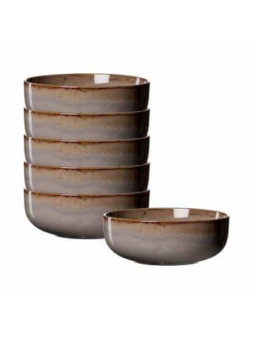 Ritzenhoff & Breker 6er Set Müslischalen Malaga ø 15,5 cm in Grau
