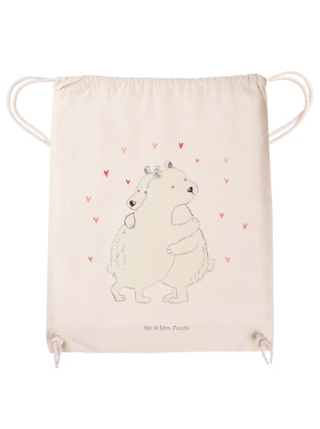 Mr. & Mrs. Panda gym tasche Eisbär Umarmen ohne Spruch in Creme