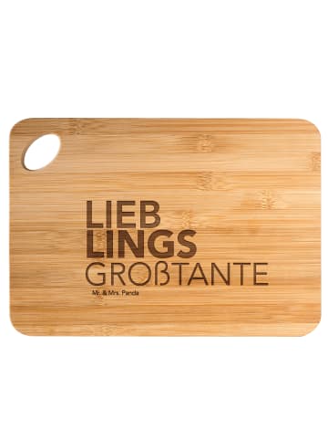 Mr. & Mrs. Panda Holzbrettchen Großtante mit Spruch in Braun