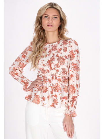 VIRITA Women Blouse in White Orange