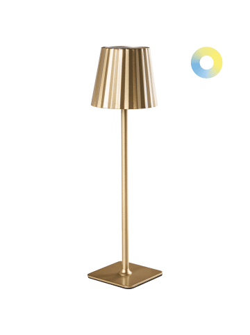 Beliani Tischlampe für den Außenbereich ABARO in Gold - (W) 10 x (H) 38 x (L) 10 cm