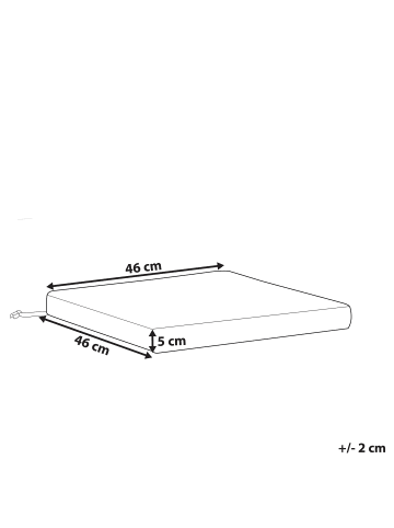 Beliani Auflagen SASSARI in Blau/Weiß - (W) 46 x (H) 5 x (L) 46 cm