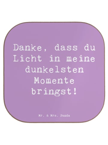 Mr. & Mrs. Panda Untersetzer Glas Spruch Herztherapeut Licht mit... in Lavendeltraum