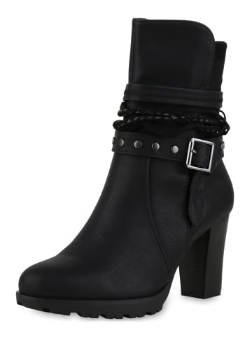 VAN HILL Biker Boots Emily in Schwarz