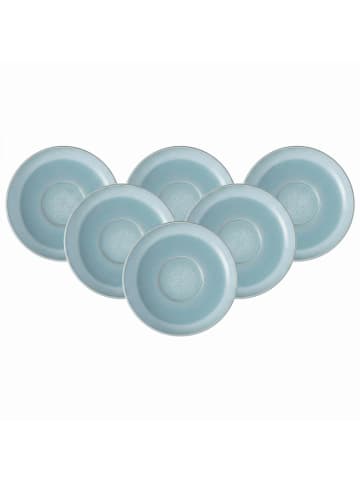 like. by Villeroy & Boch 6er Set Kaffeeuntertassen Perlemor Aqua in Blau ø 16,1 cm in blau