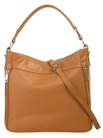 Cluty Handtasche echt Leder in cognac