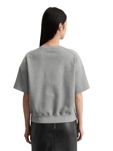 Marc O'Polo Kurzarm-Sweatshirt regular in grey granite melange