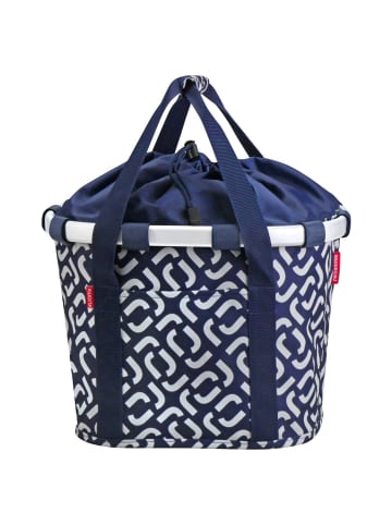 KLICKfix reisenthel Bikebasket 15 - Lenkerkorb 35 cm (twist sage) in signature navy