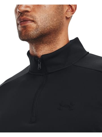 Under Armour Fleecejacke/Fleecepullover "Armour Fleece Hoodie mit ¼ Zip" in Schwarz