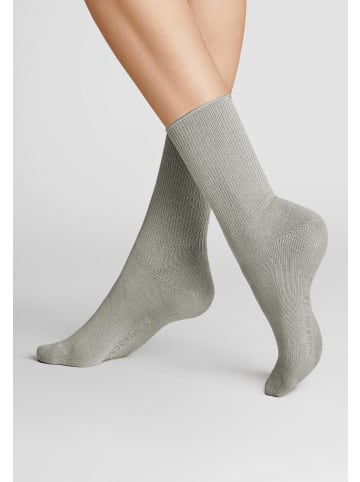 Hudson Socken Relax Soft druckfreier Bund in Silber