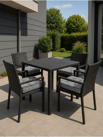 Aspero 4 Stuhlkissen 40x40 cm Padua in Hellgrau