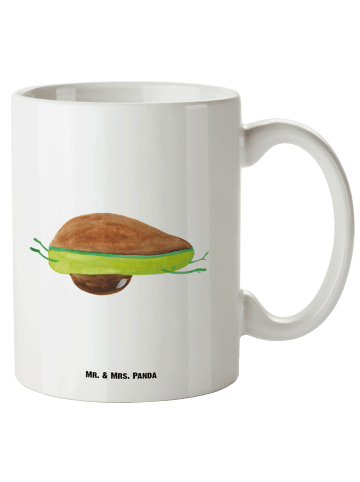 Mr. & Mrs. Panda Große Teetasse Avocado Yoga ohne Spruch in Weiß