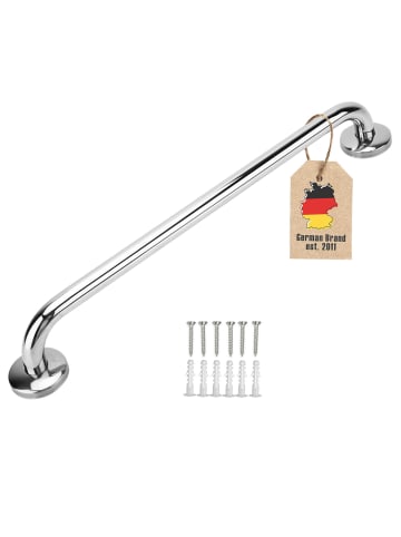 Intirilife Handtuchhalter Gebürsteter Edelstahl in Silber - Poliert - 80 cm