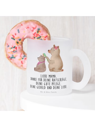 Mr. & Mrs. Panda Teetasse Bär Kind mit Spruch in Transparent