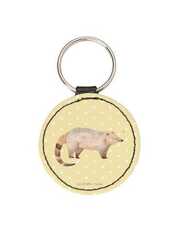 Mr. & Mrs. Panda Anhänger Nasenbaer ohne Spruch in Gelb Pastell