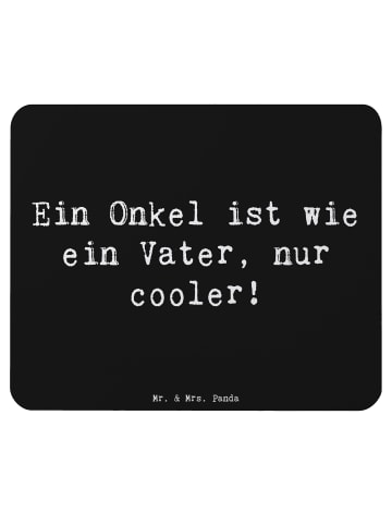 Mr. & Mrs. Panda Mauspad Cooler Onkel mit Spruch in Schwarz