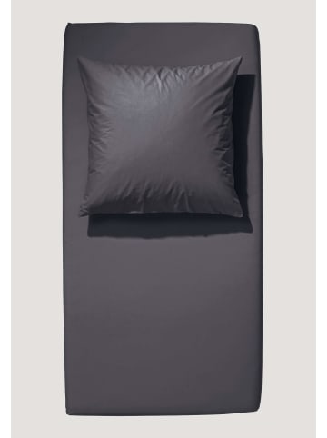 Hessnatur Hessnatur Jersey Spannbettlaken aus reiner Bio-Baumwolle in anthrazit