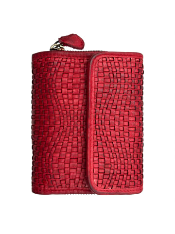 Florence Geldbörse Leder rot Damen ca. 12cm ca. 10cm