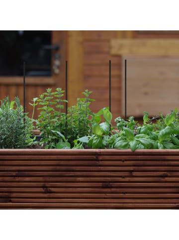 relaxdays 50 x Pflanzstäbe in Schwarz - (H)30 x (D)0,5 cm