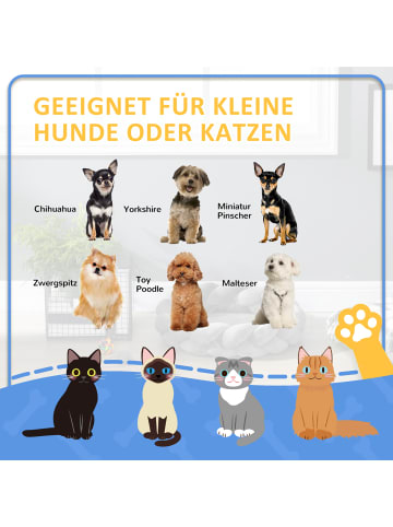 Pawhut Hundebett Grau 55L x 55B x 14H cm