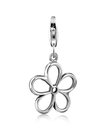 Nenalina Charm 925 Sterling Silber Blume in Silber