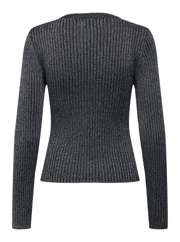 JACQUELINE de YONG Strickpullover Rundhals Langarm Komfortabel in Anthrazit