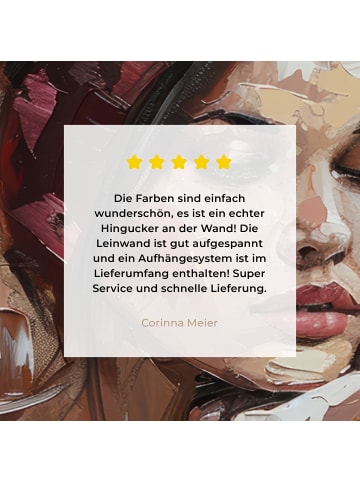 MuchoWow Leinwand bilder Rosa