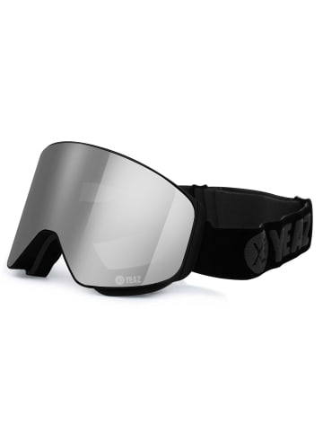 YEAZ APEX magnet-ski-snowboardbrille silber verspiegelt/schwarz in silber