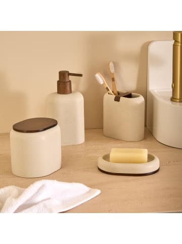 5five Simply Smart Seifenspender ARGILEO, 350 ml in Beige, (B) 5,6 x (H) 17 x (L) 8,8 cm