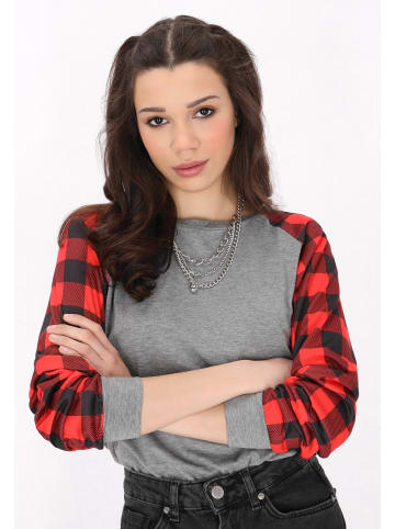 myMo ROCKS Women Blouse in red grey
