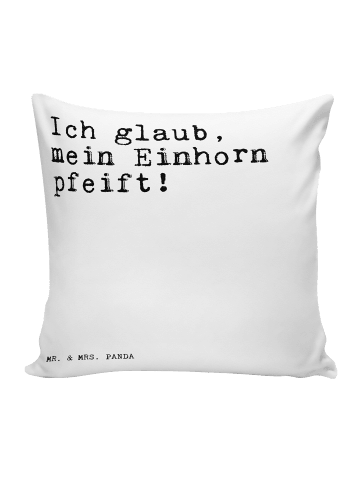 Mr. & Mrs. Panda Kissen Ich glaub, mein Einhorn... mit Spruch in Weiß