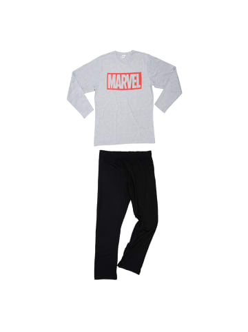 United Labels Marvel Schlafanzug  Langarm in grau/schwarz