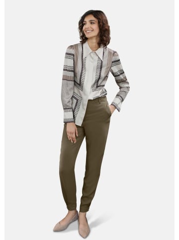 MADELEINE Schmale Hose mit modischem Saumbündchen in braun