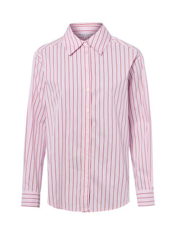 Marie Lund Hemdbluse in rosa weiß