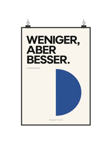 Poster Schriftzug minimalistisch Design mit Spruch in Weiß