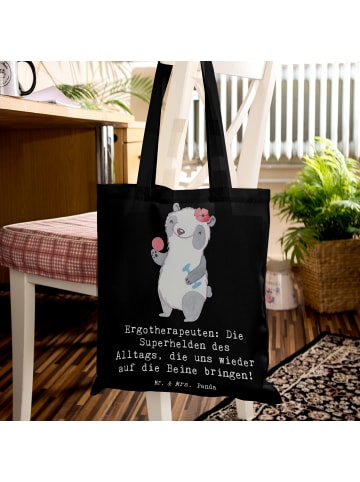 Mr. & Mrs. Panda Laptoptasche Ergotherapeutin Superhelden mit Sp... in Schwarz
